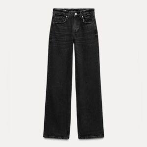 Zara mid-rise wide leg jeans